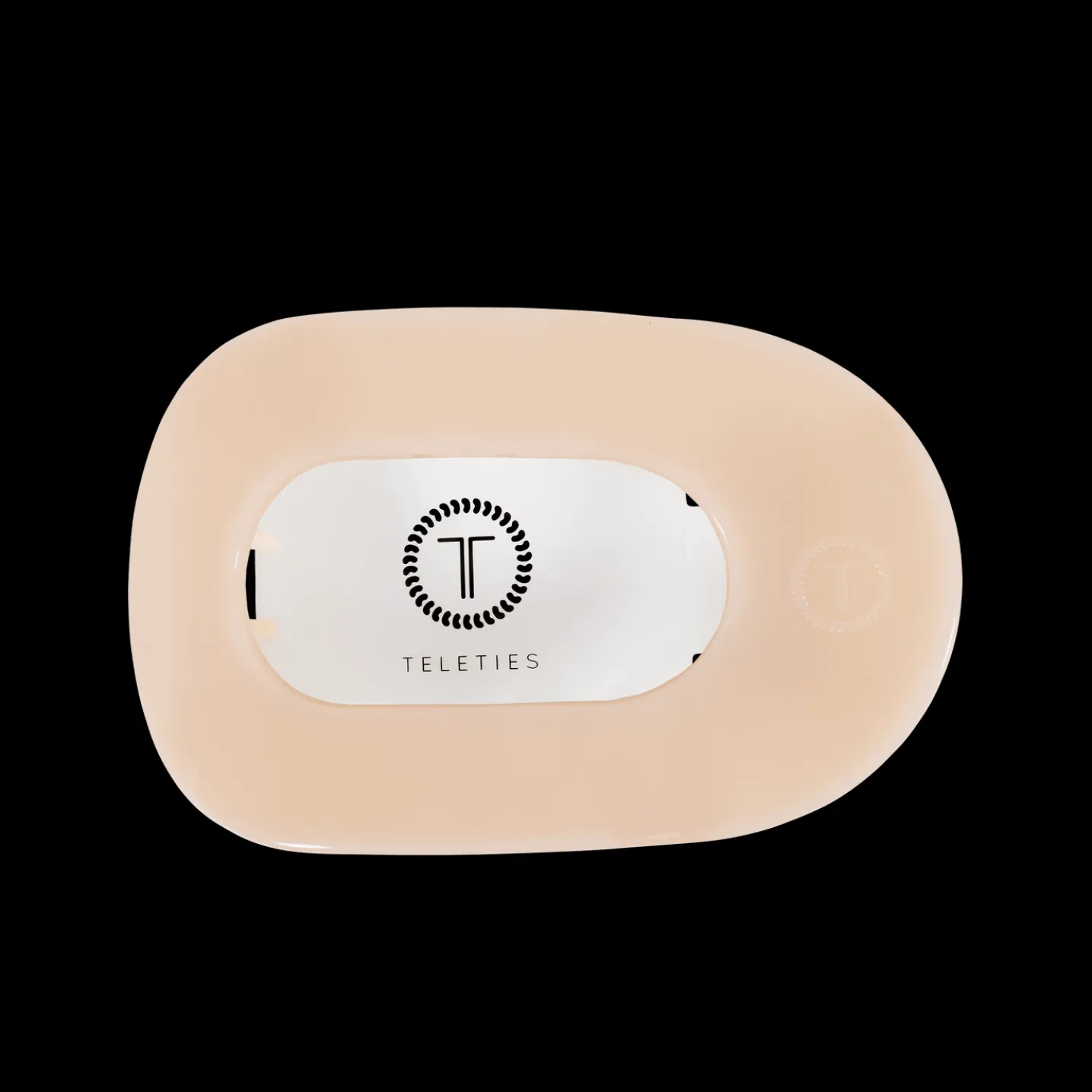 Almond Beige Medium Flat Round Hair Clip