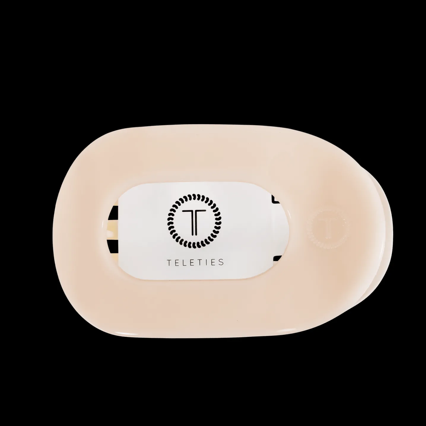 Almond Beige Small Flat Round Hair Clip