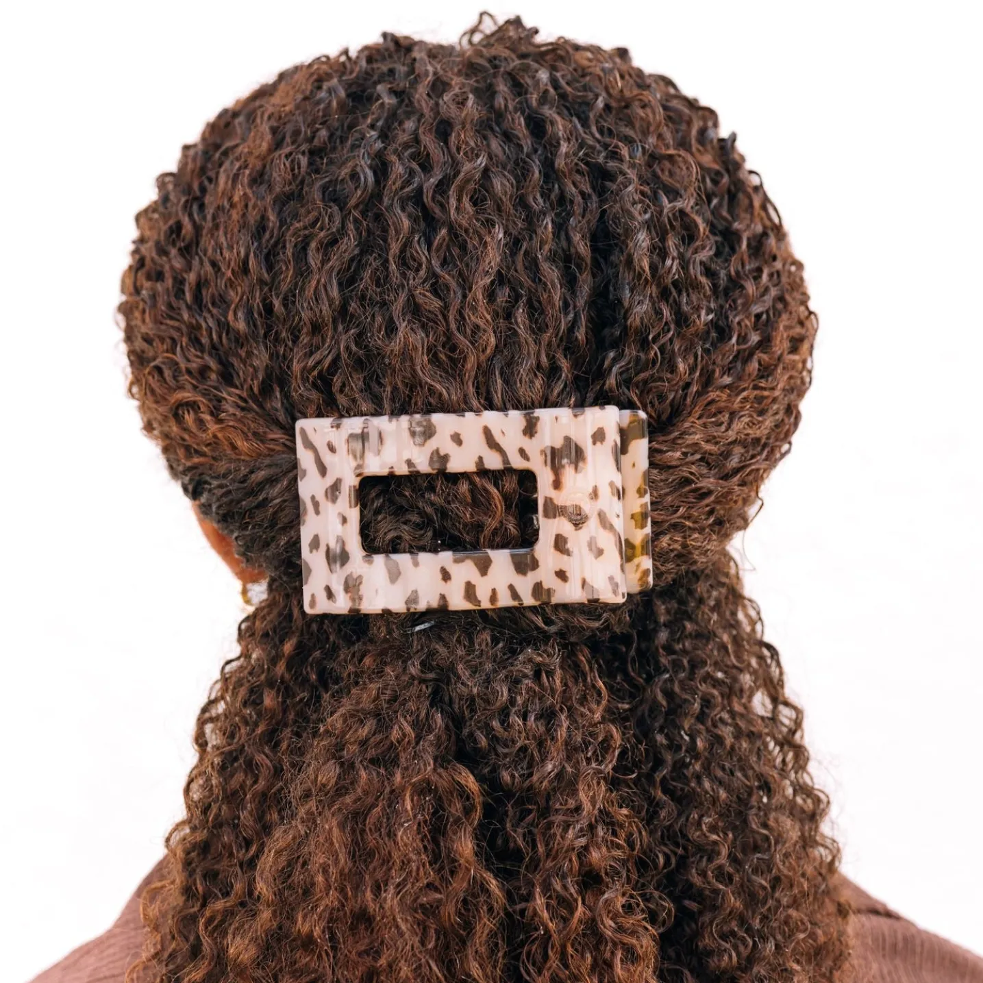 Blonde Tortoise Medium Flat Rectangle Hair Clip
