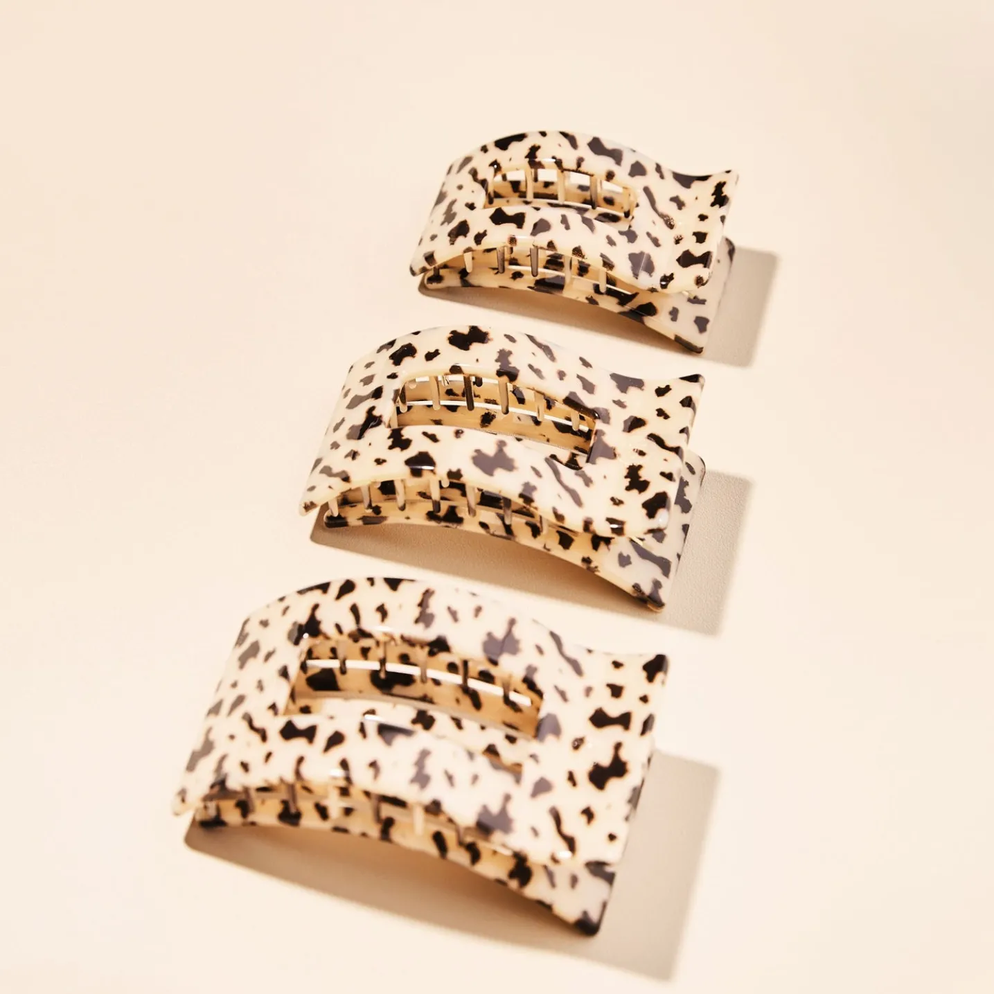 Blonde Tortoise Small Flat Rectangle Hair Clip