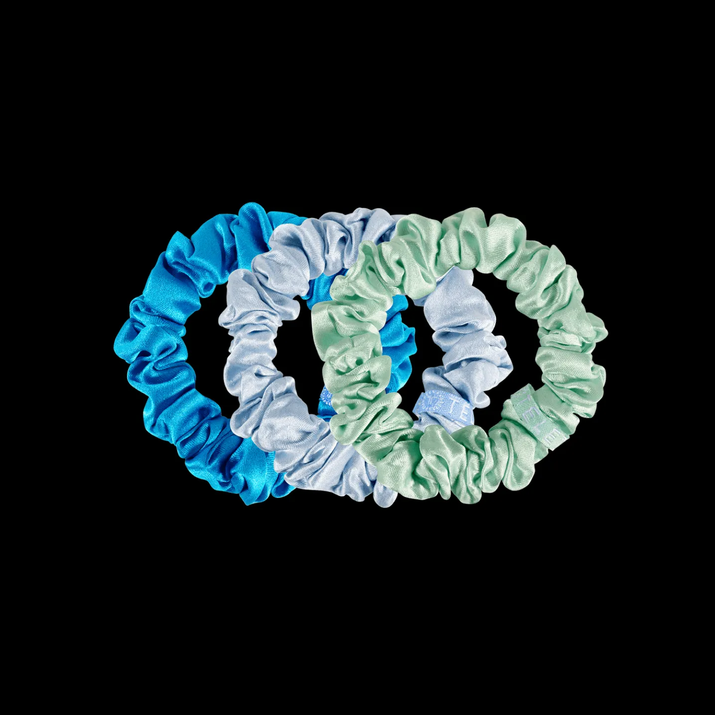 Blue My Mind Small Silk Scrunchies