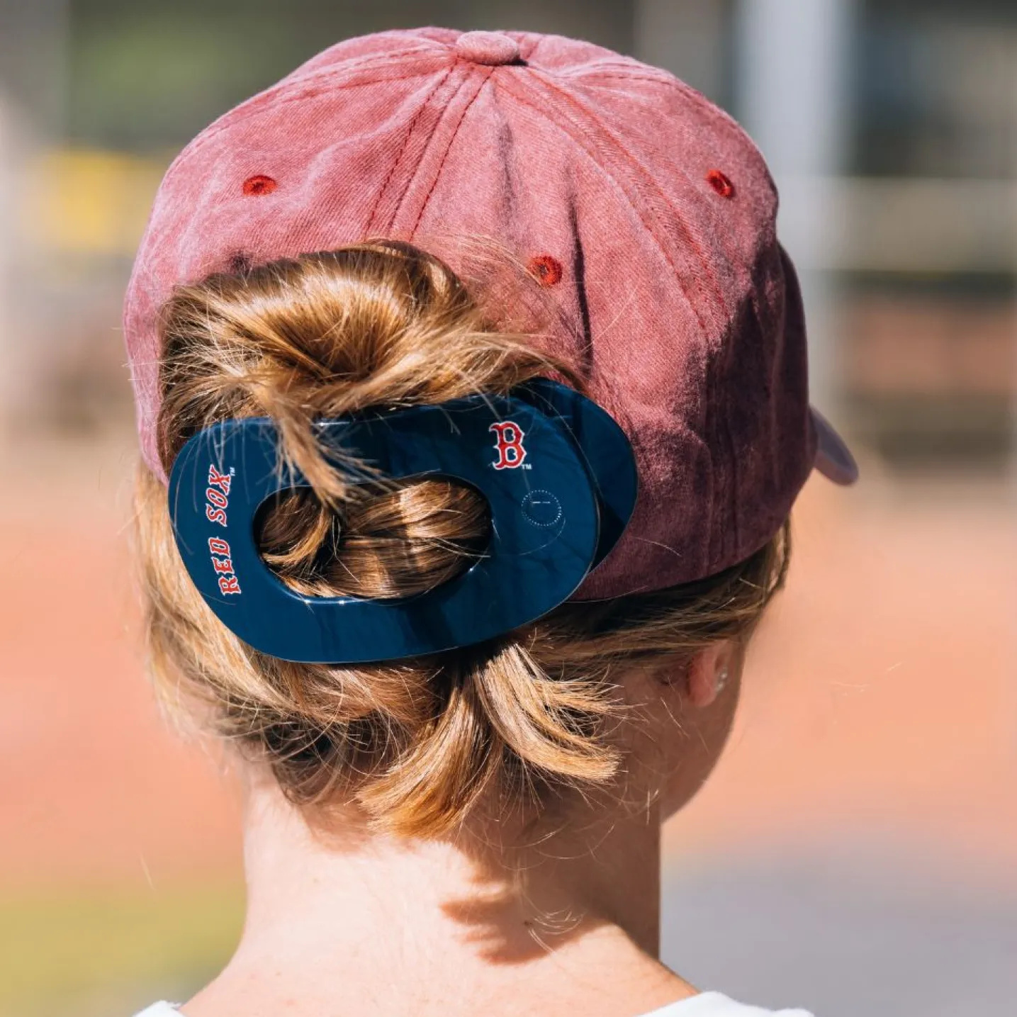 Boston Red Sox Large Flat Round Hair Clip