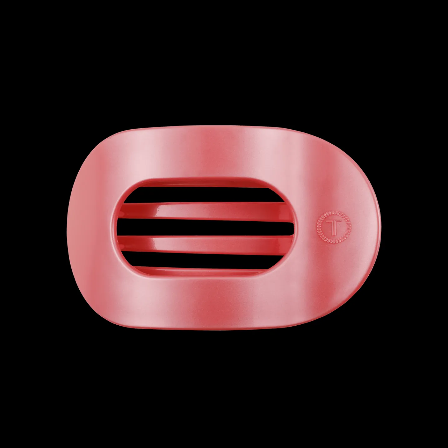 Calming Coral Medium Flat Round Hair Clip