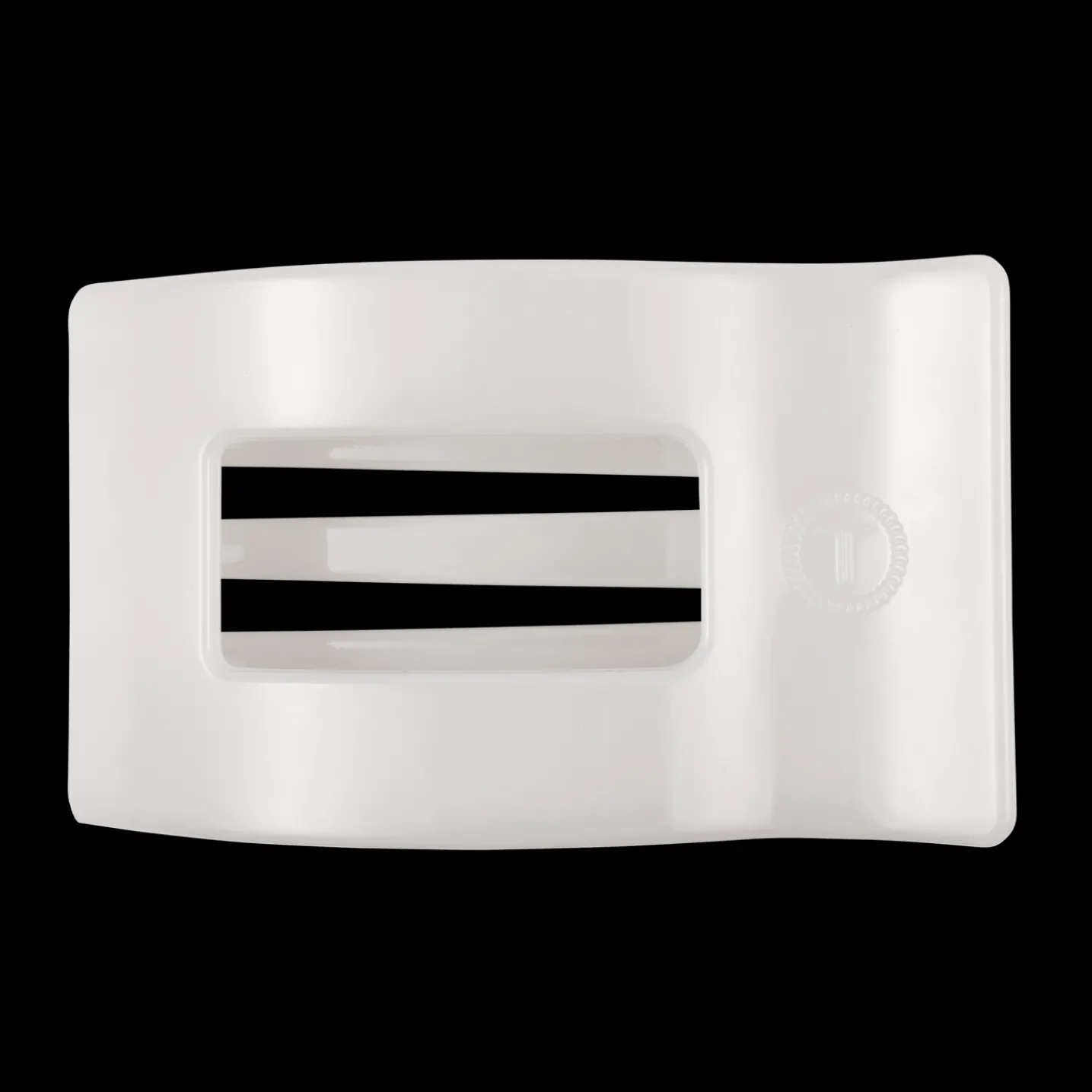 Coconut White Large Flat Rectangle Hair Clip