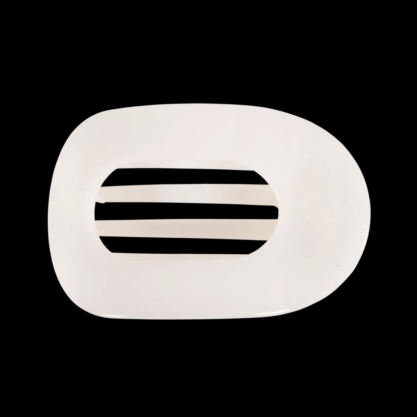 Coconut White Large Flat Round Hair Clip