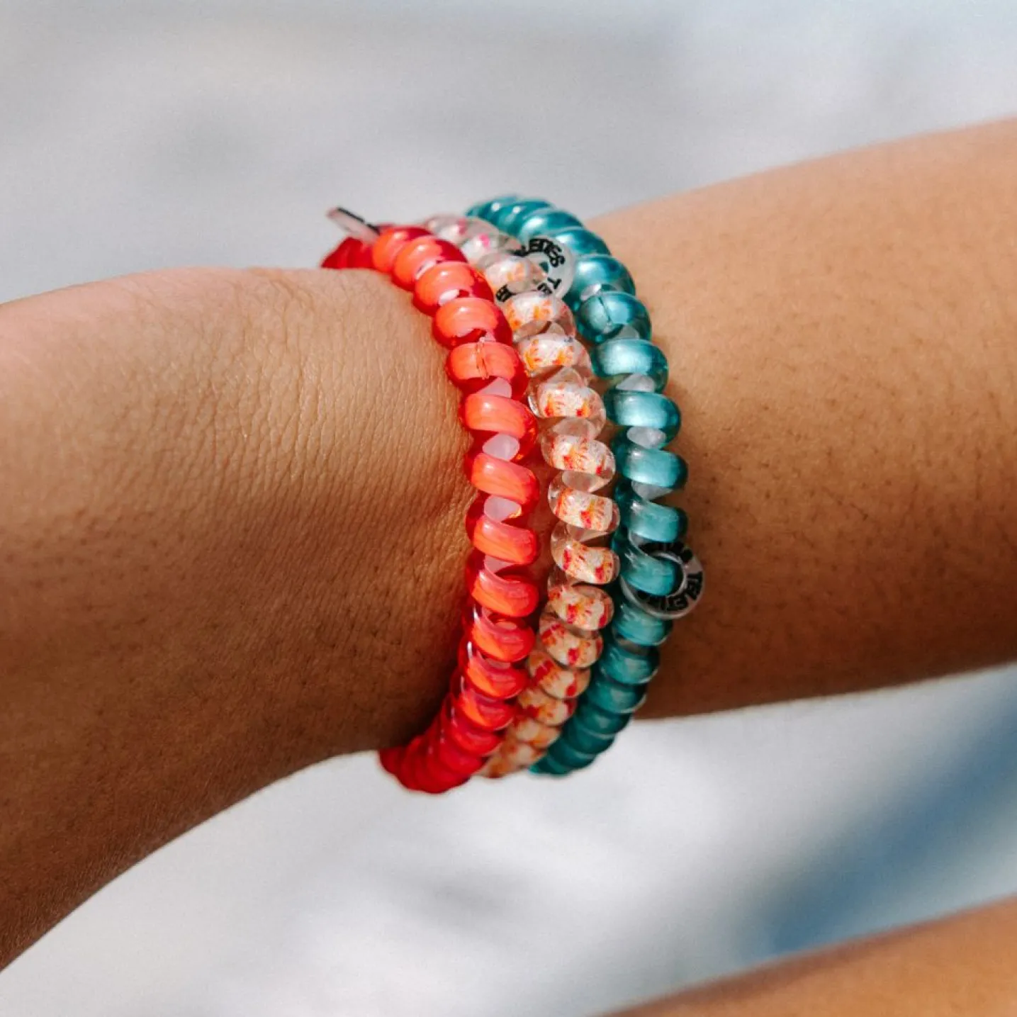 Coral Craze Small Hair Ties