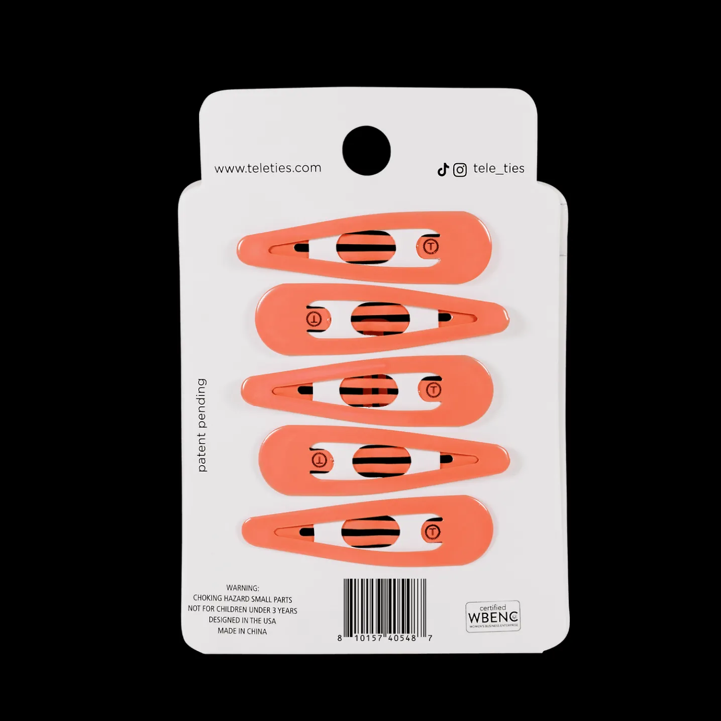 Coral Craze Snap Clips (6Ct)