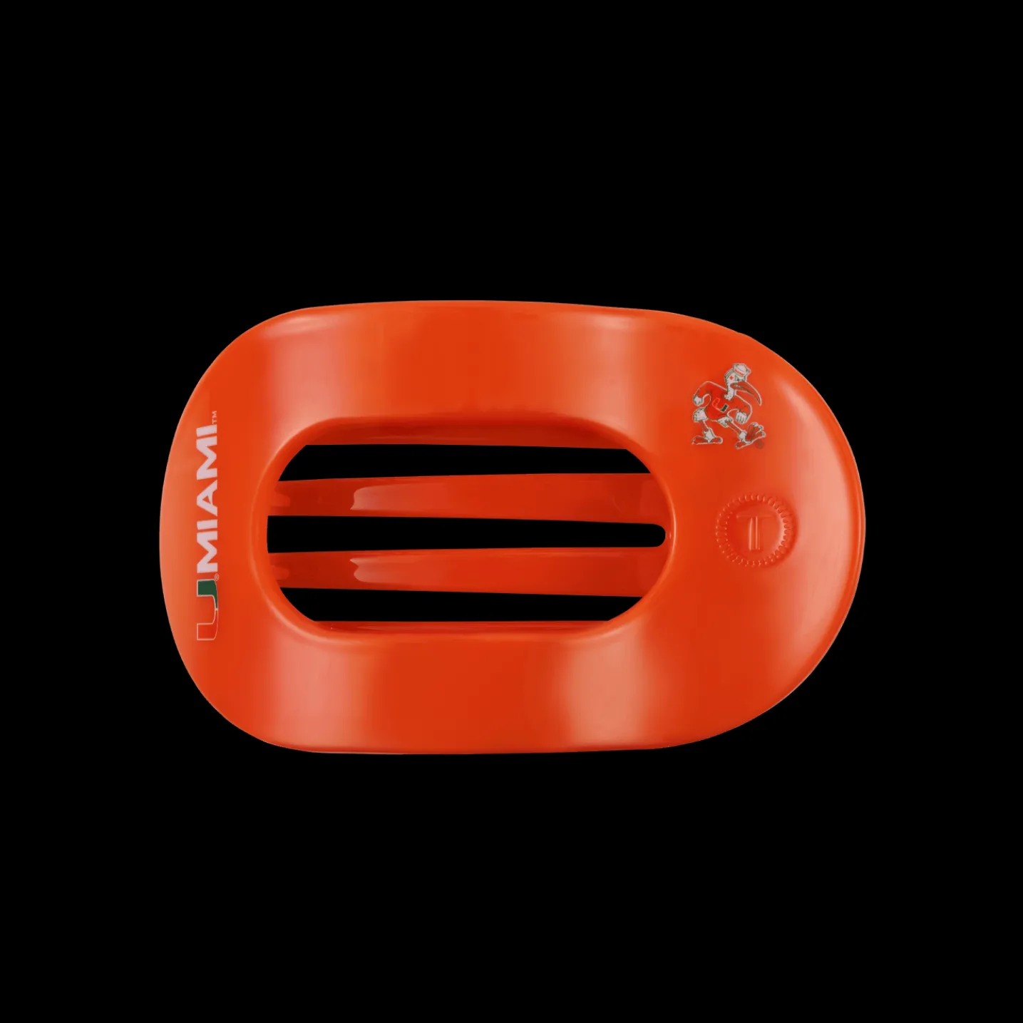 Go Canes! Medium Flat Round Hair Clip