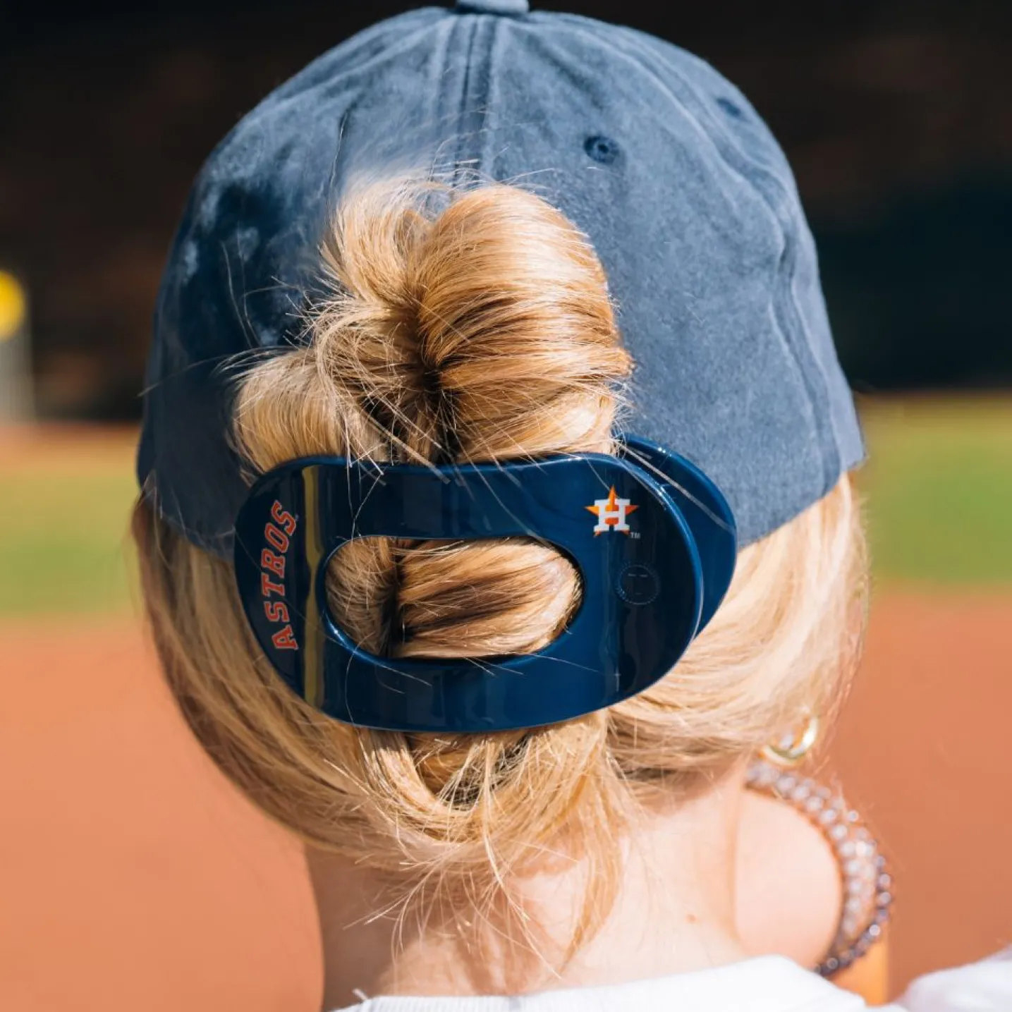 Houston Astros Large Flat Round Hair Clip