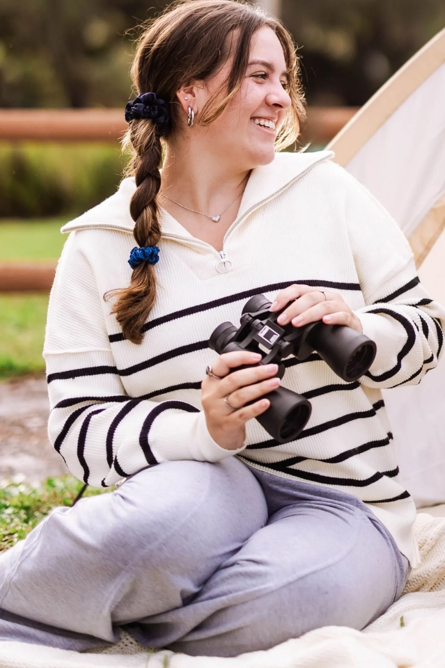 Midnight Rain Large Silk Scrunchies