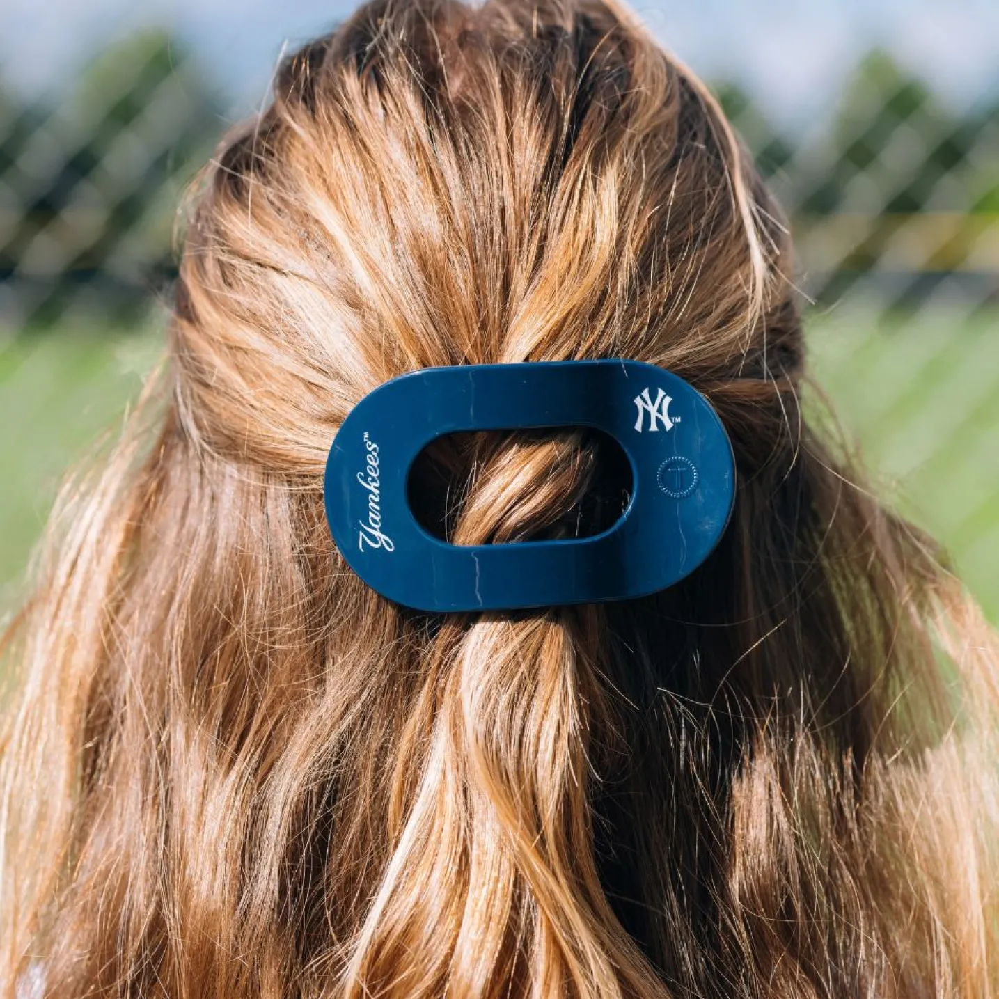 New York Yankees Medium Flat Round Hair Clip