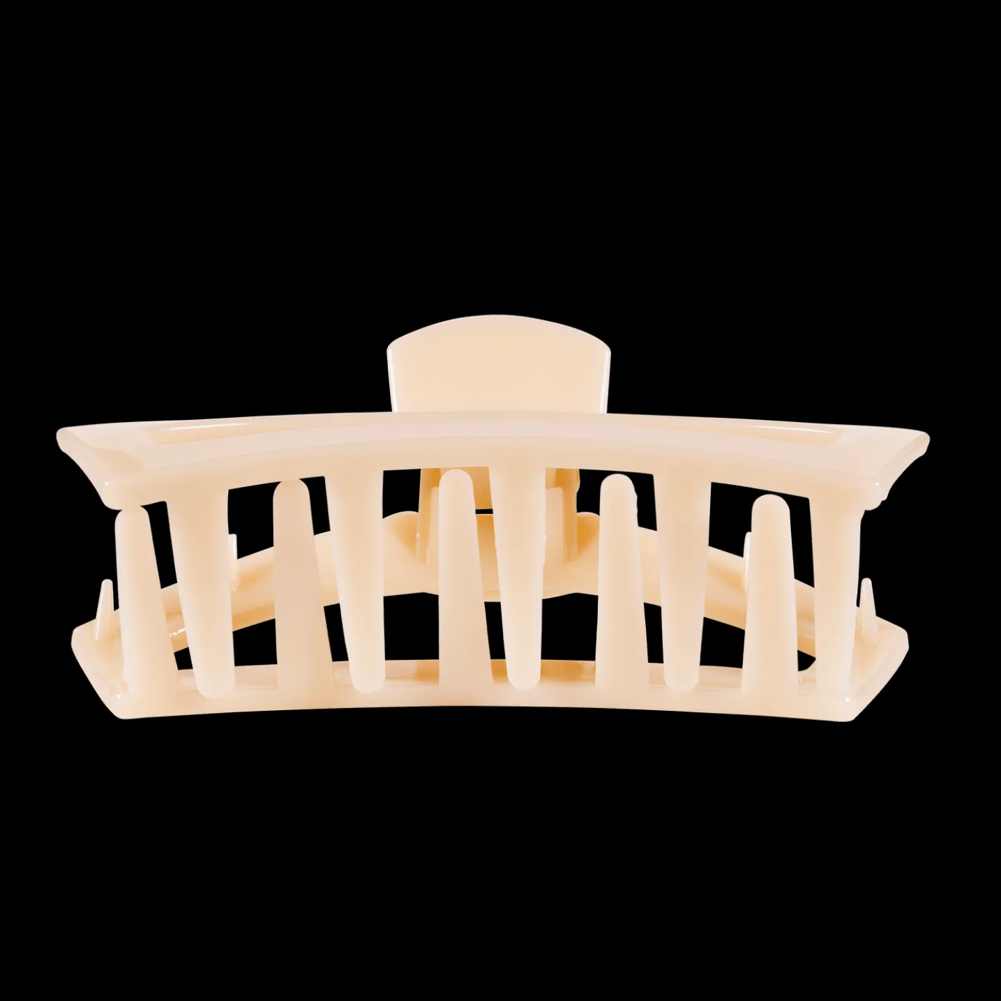 Open Almond Beige Large Claw Hair Clip