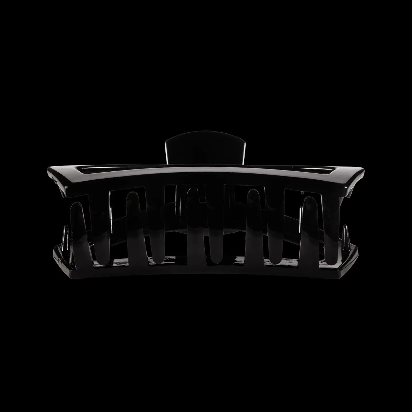 Open Jet Black Medium Claw Hair Clip