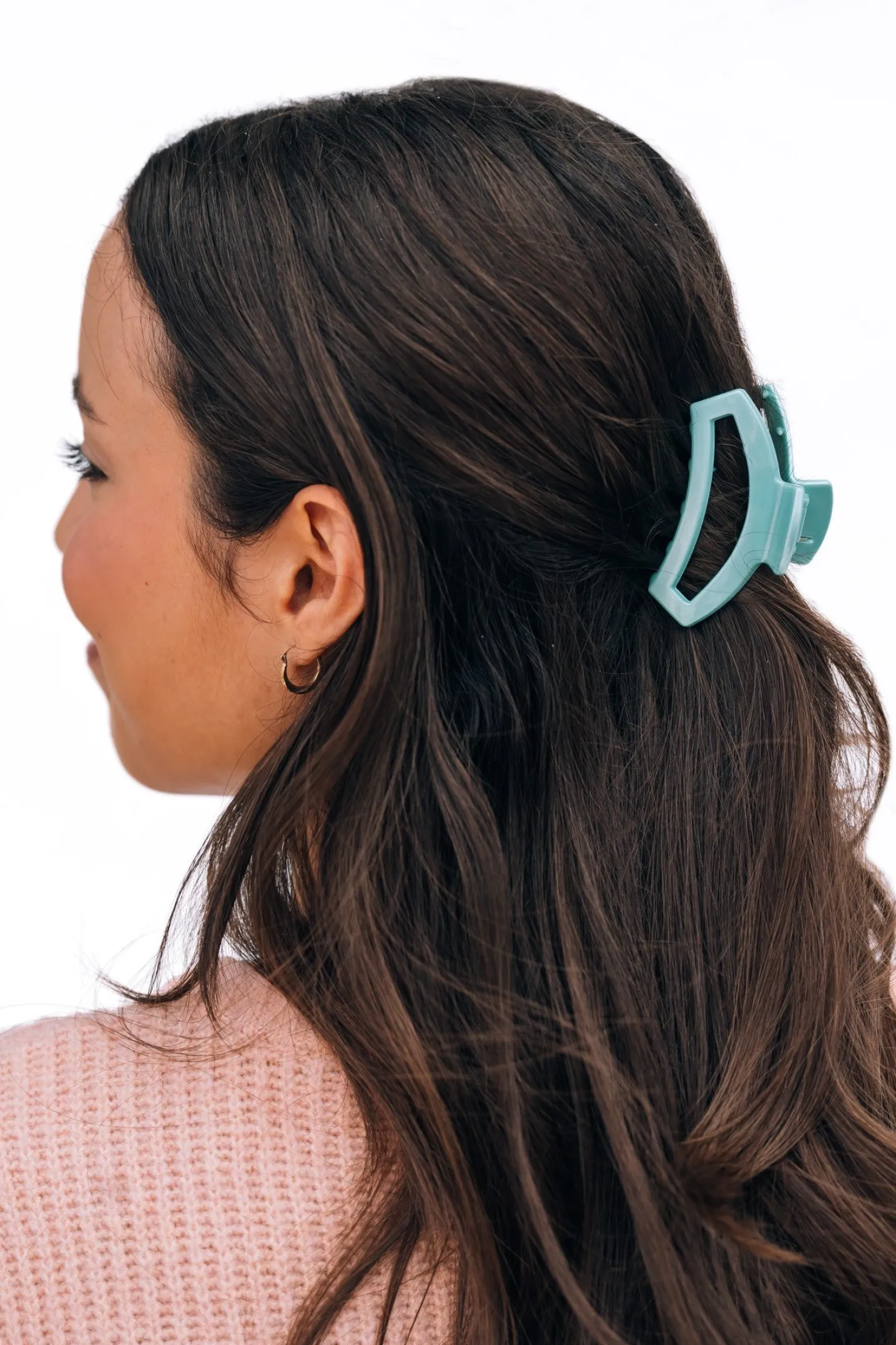 Open Totally Turquoise Small Claw Hair Clip