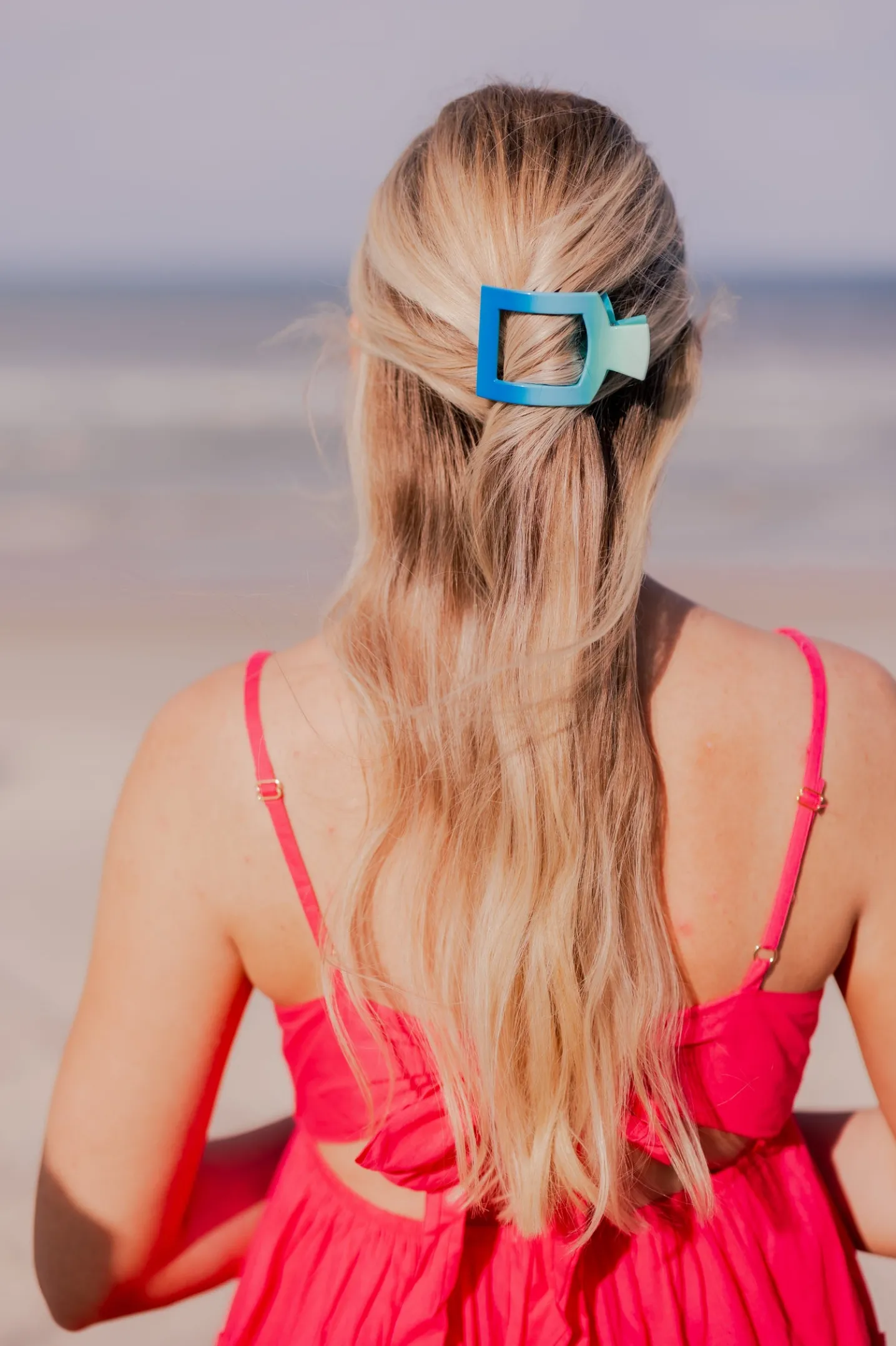 Poolside Small Flat Square Hair Clip