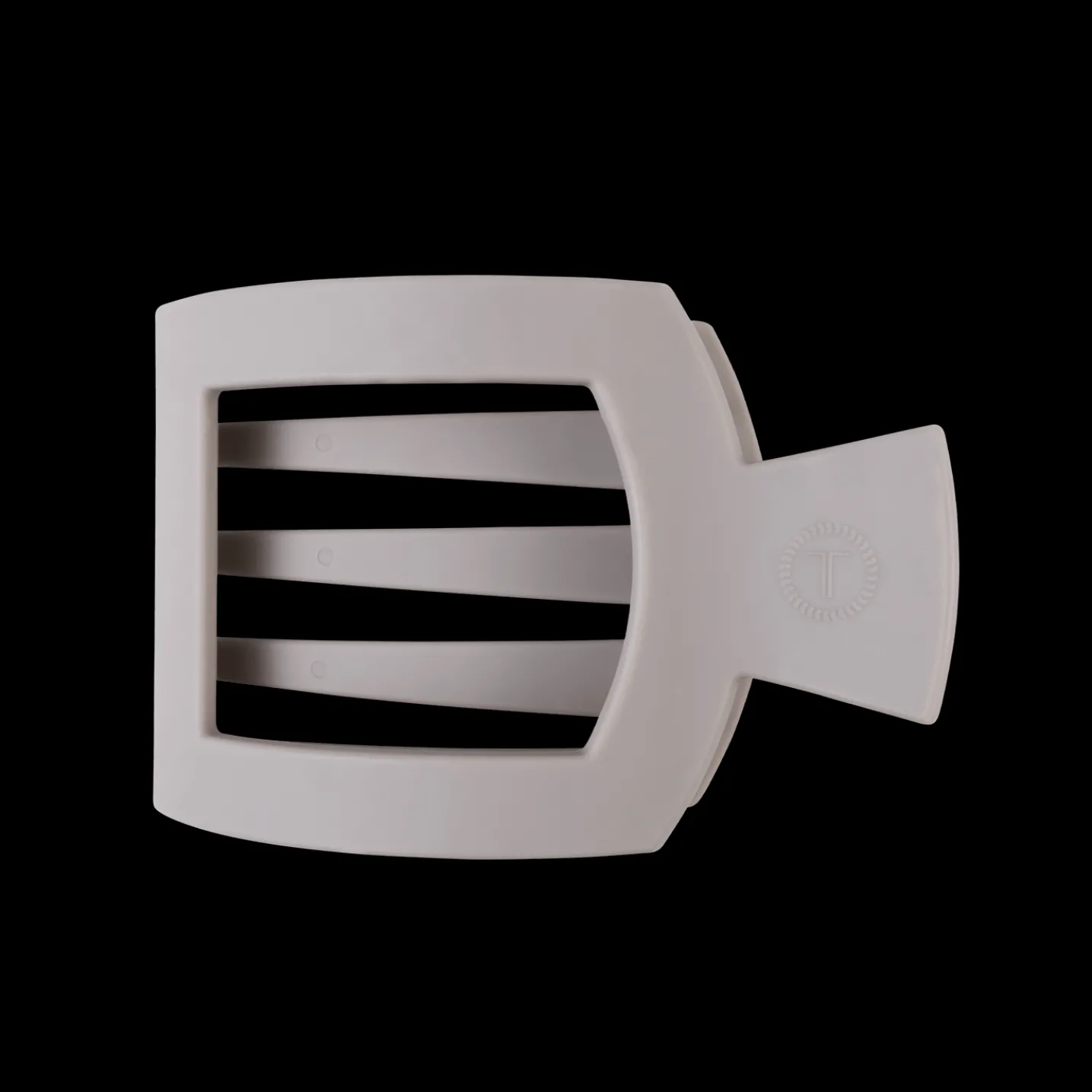 Silver Flames Large Flat Square Hair Clip