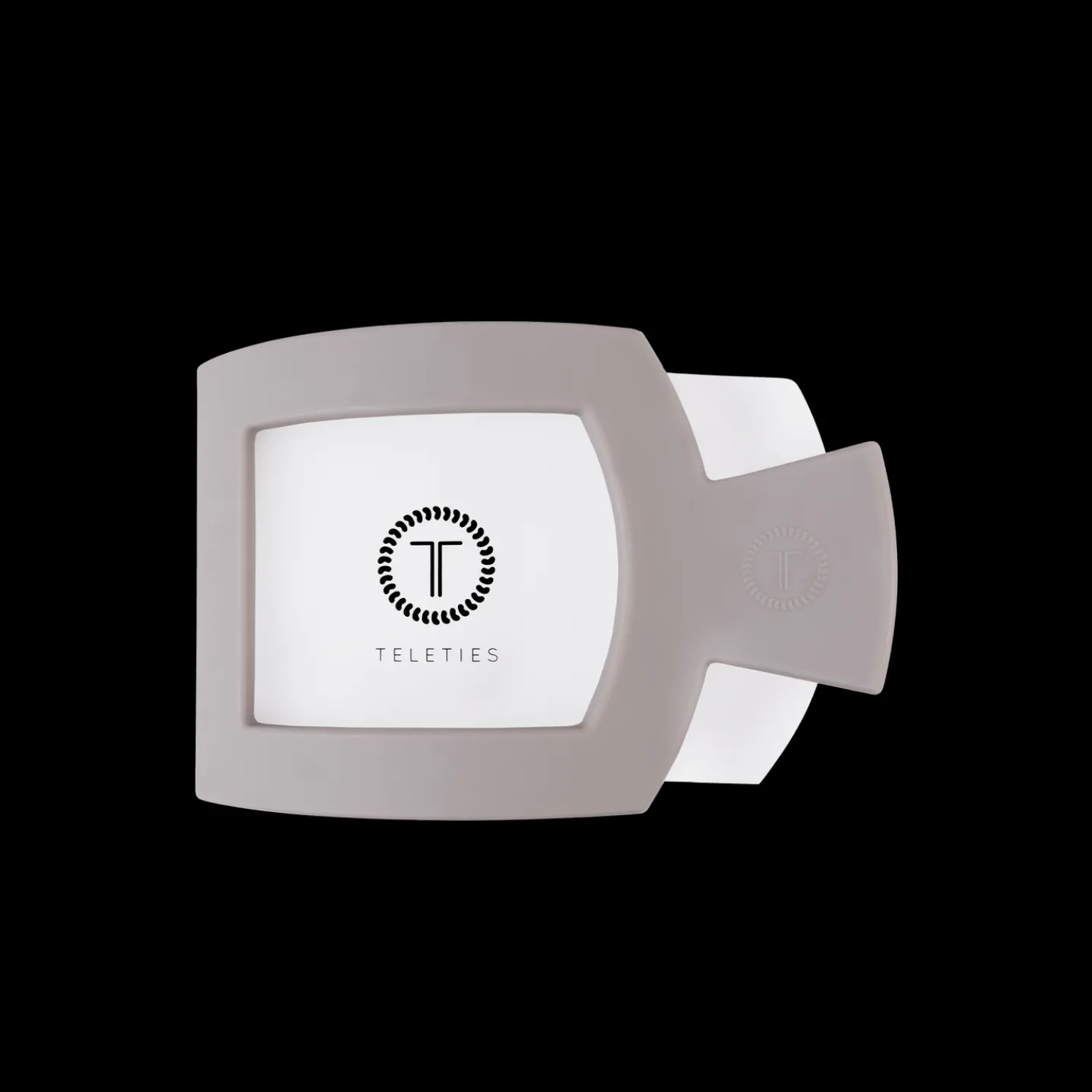 Silver Flames Medium Flat Square Hair Clip