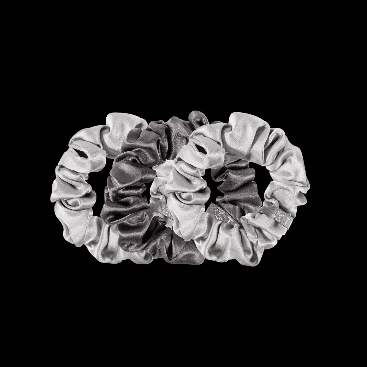 Silver Flames Small Silk Scrunchies