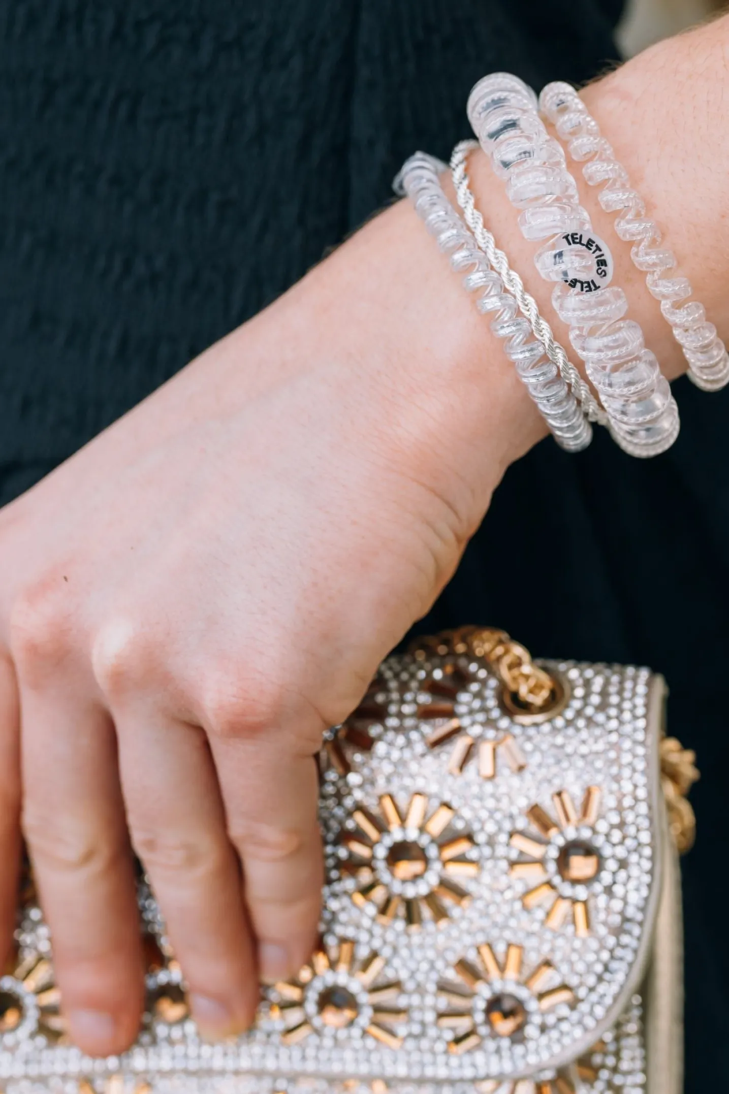 Silver Slay Large Hair Ties