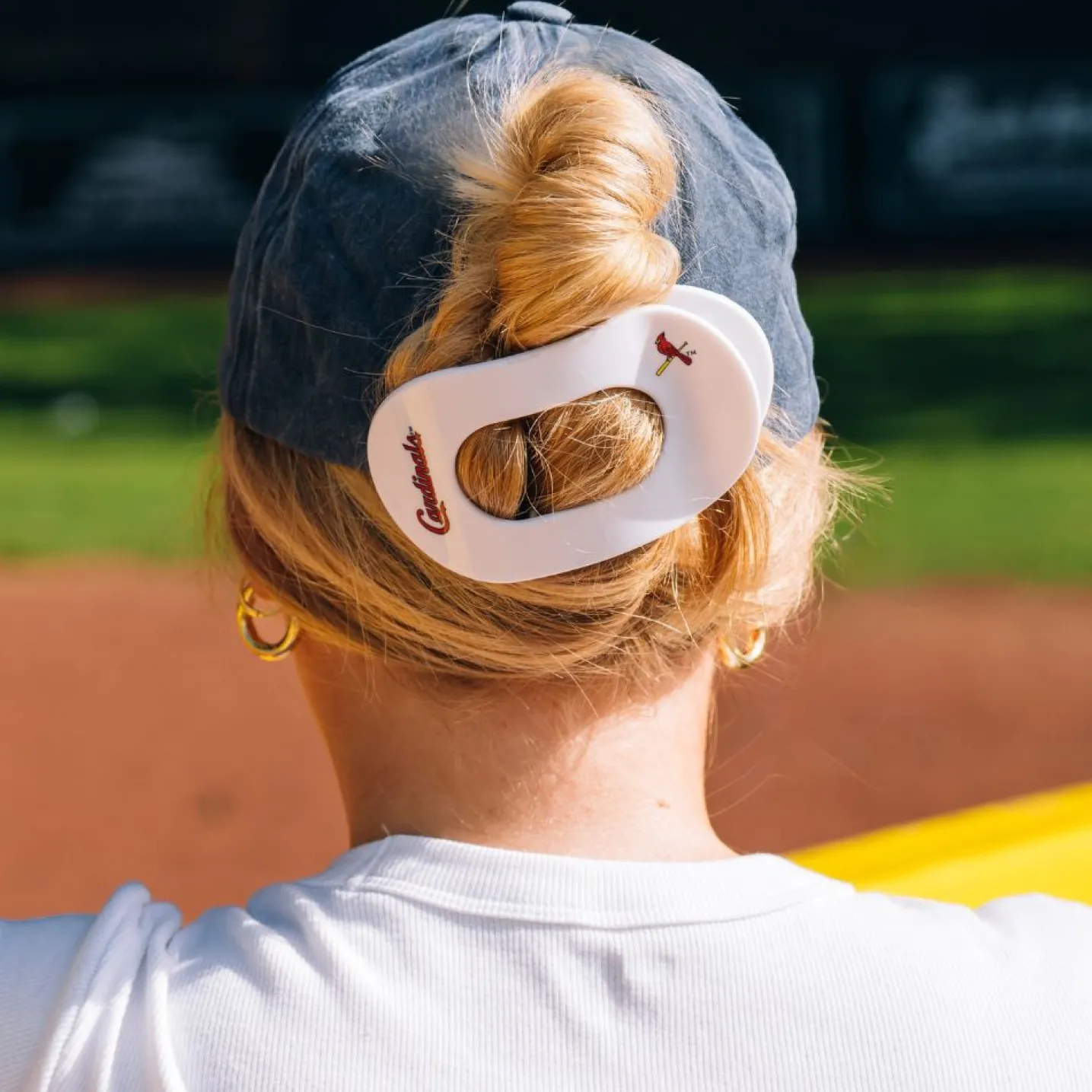 St. Louis Cardinals Large Flat Round Hair Clip