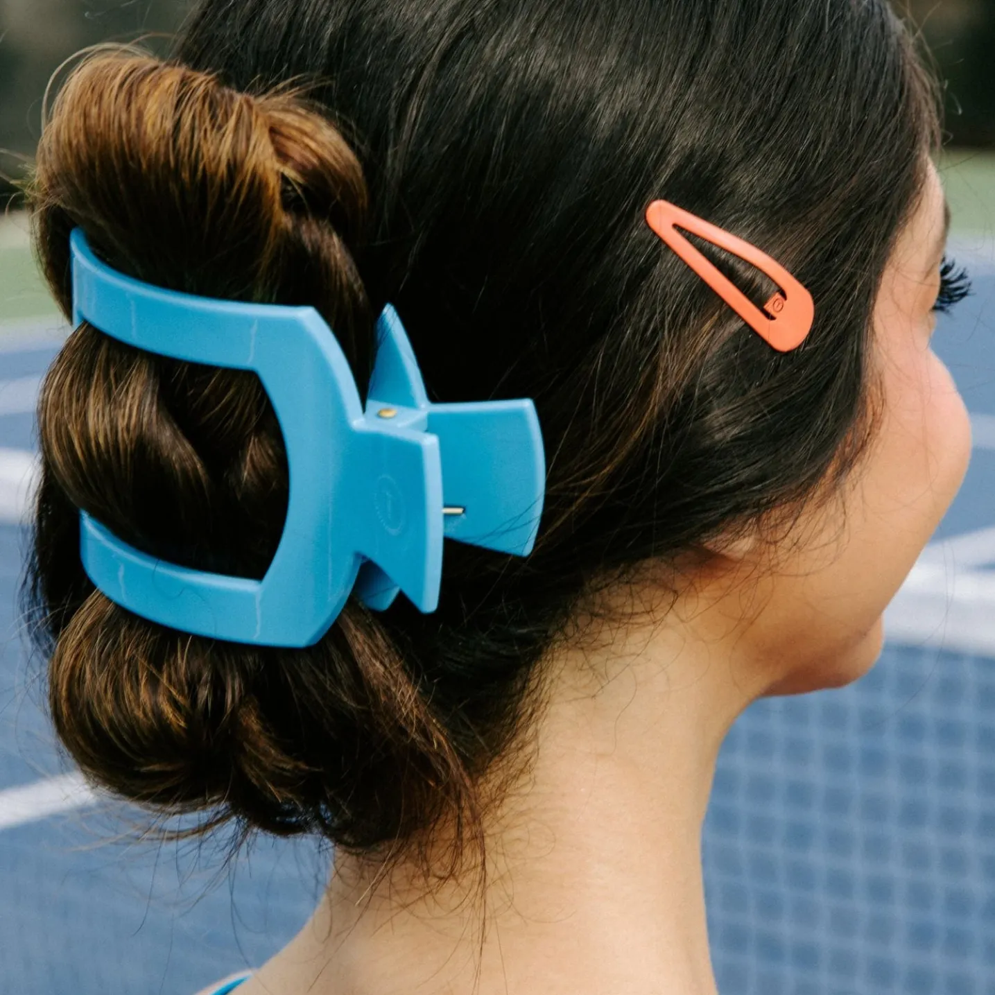 Summer Sky Large Flat Square Hair Clip