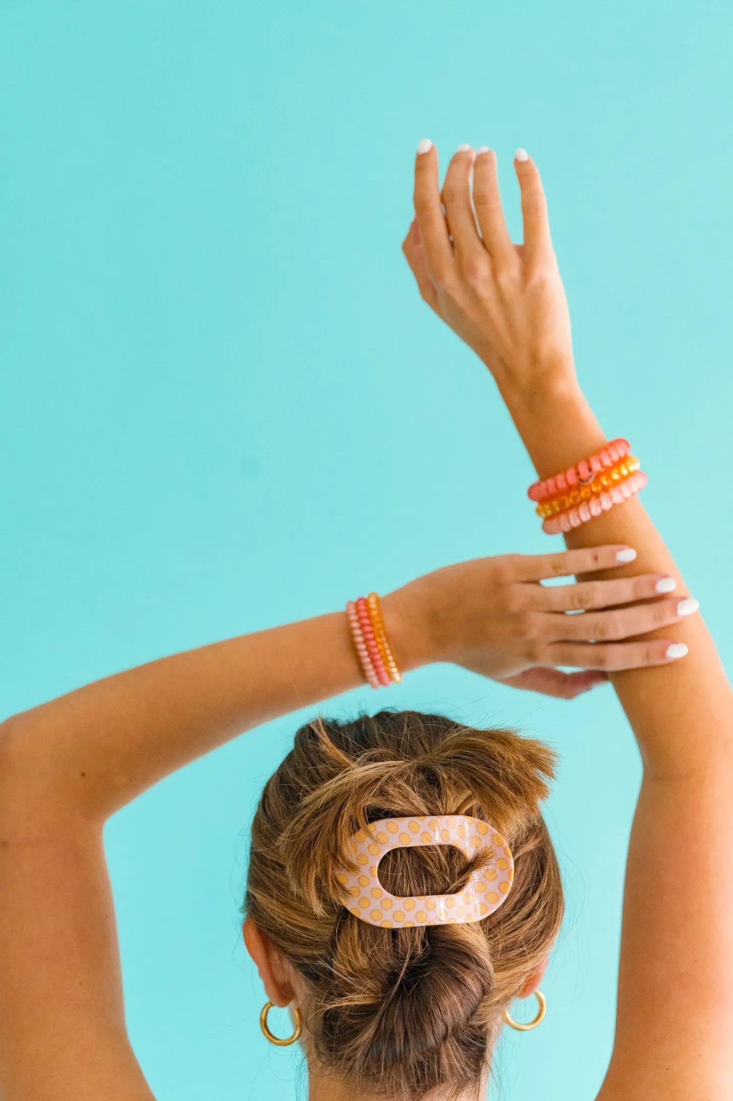 Sunny Days Ahead Small Flat Round Hair Clip