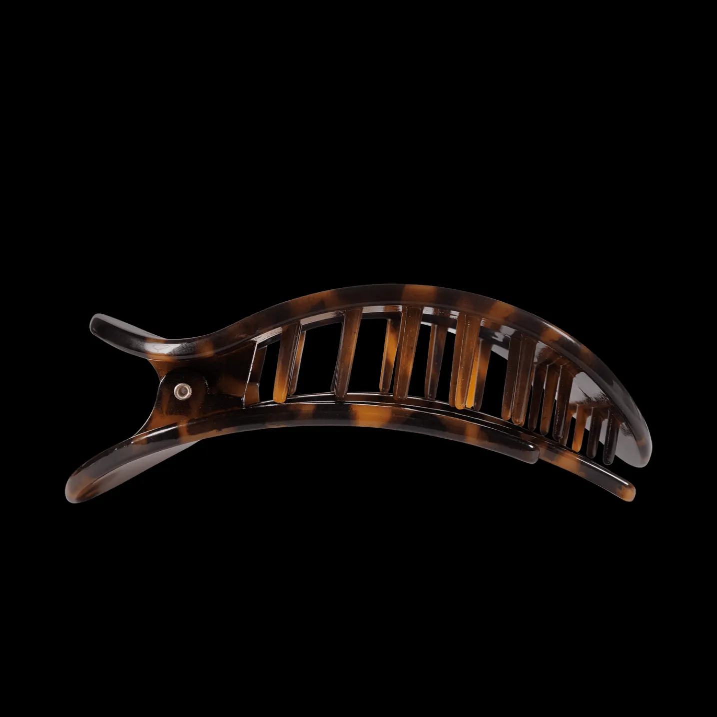 Tortoise Medium Flat Round Hair Clip