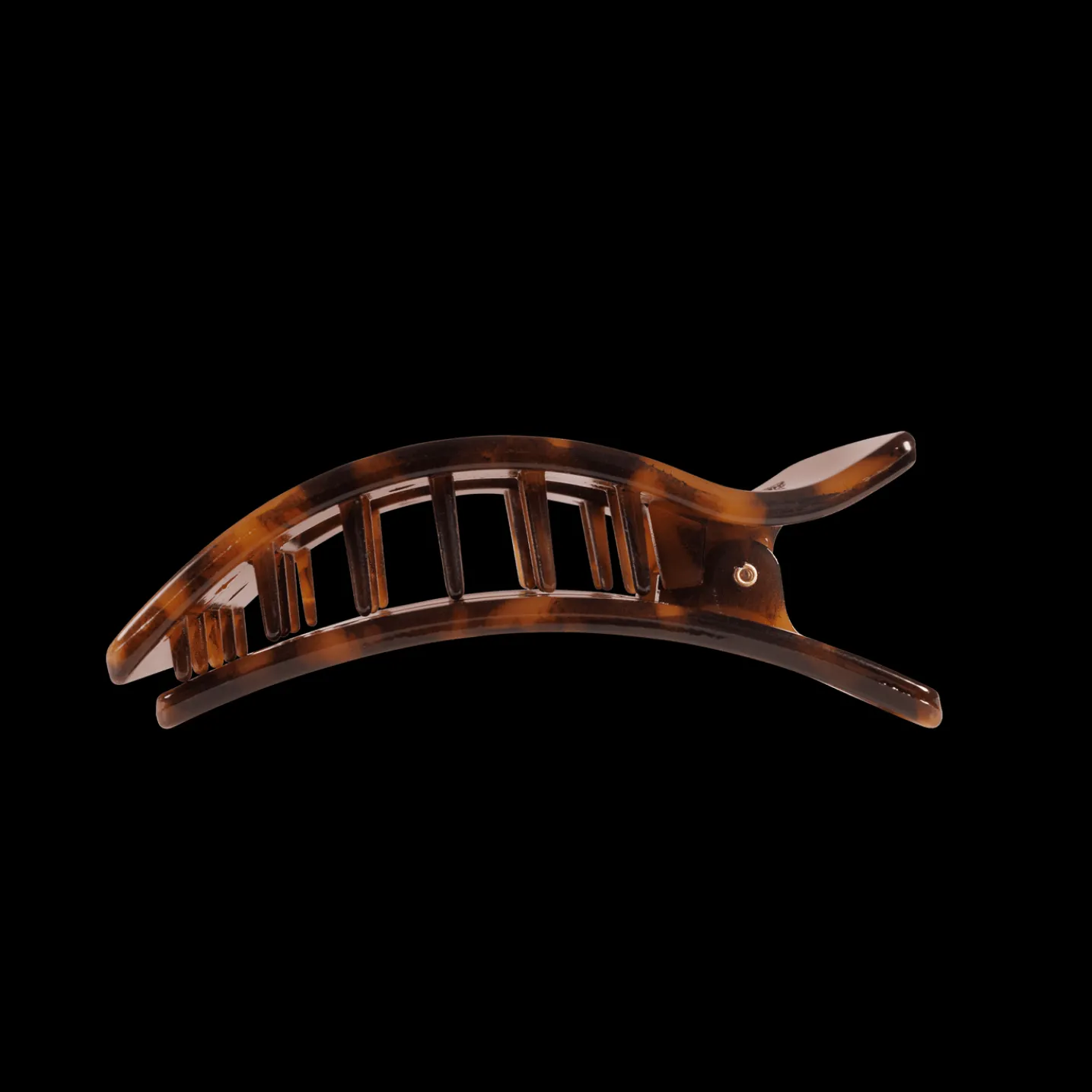 Tortoise Medium Flat Rectangle Hair Clip