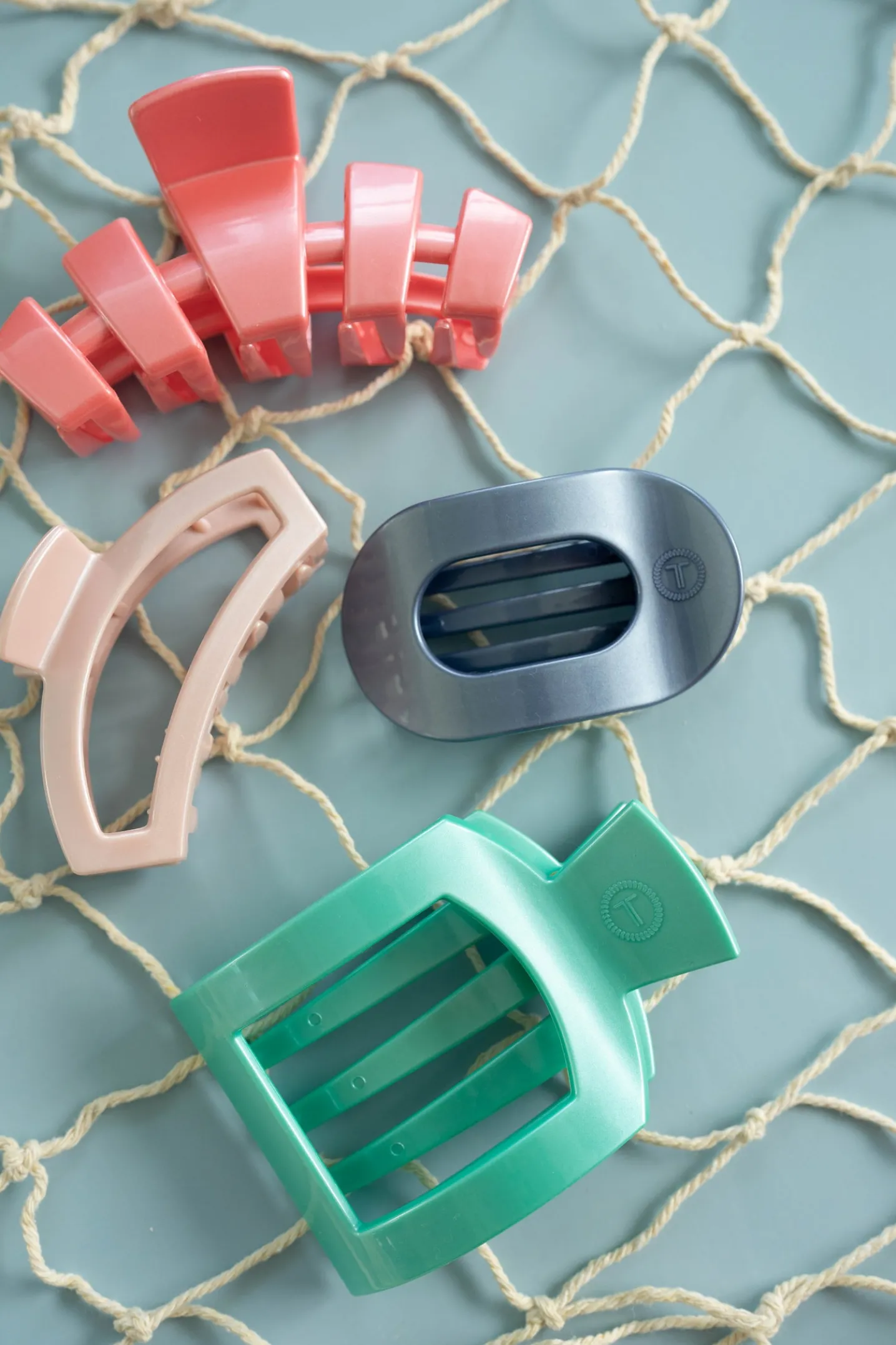 Totally Turquoise Medium Flat Square Hair Clip