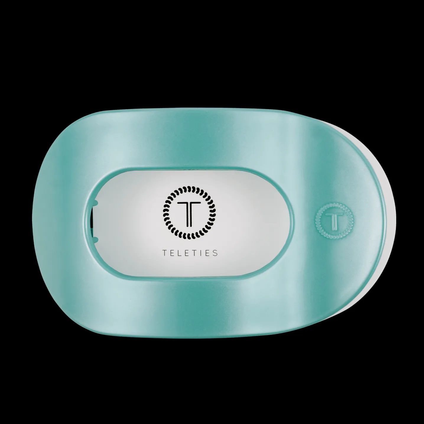 Totally Turquoise Large Flat Round Hair Clip