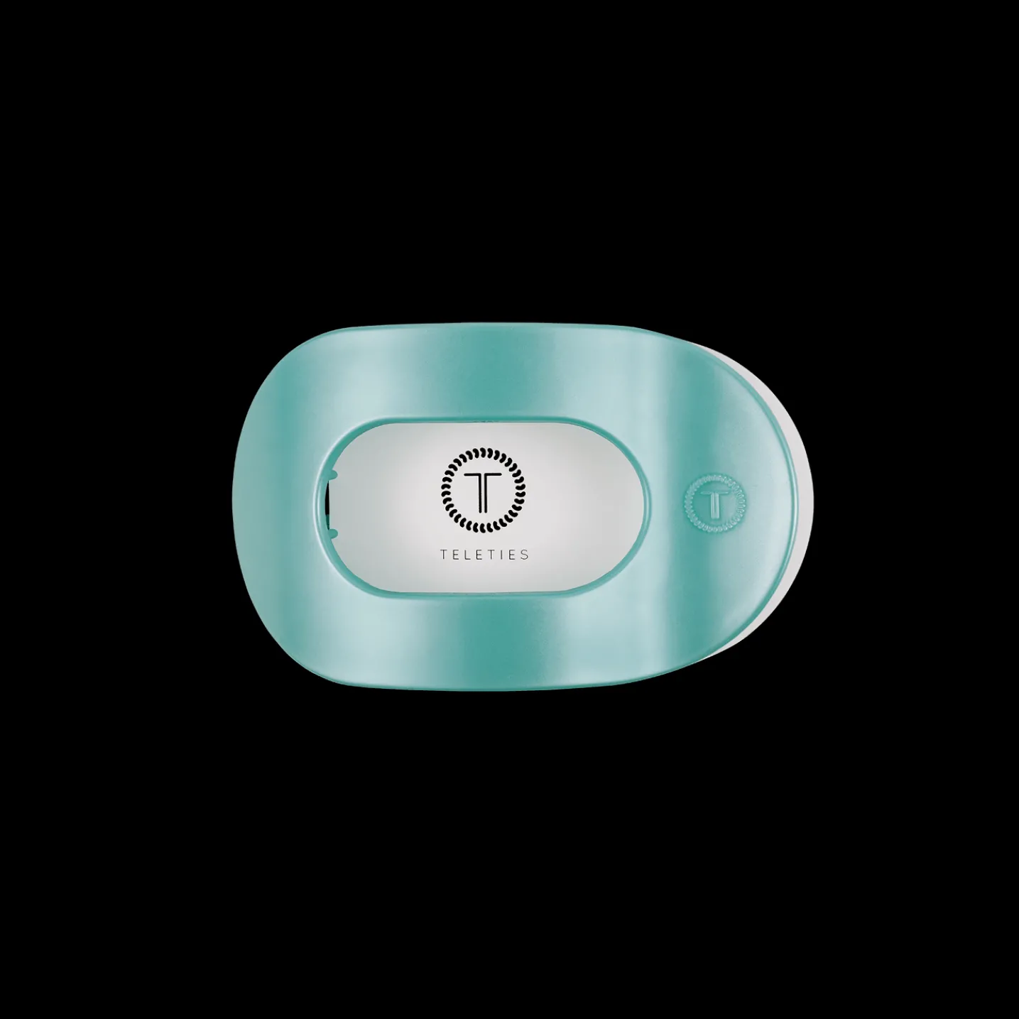 Totally Turquoise Small Flat Round Hair Clip